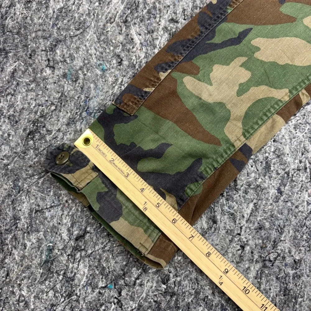 USMC Woodland Camo Combat Jacket Military Utility Shirt Eagle Globe Anchor XS